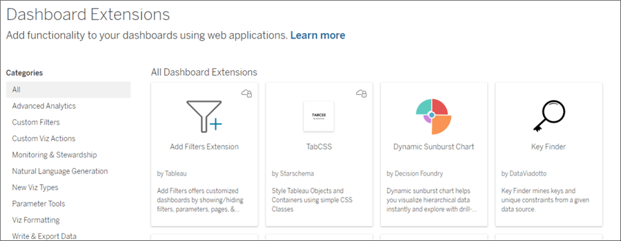 power bi dashboard extensions