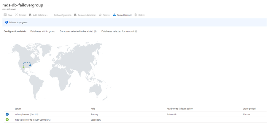 Failover in progress