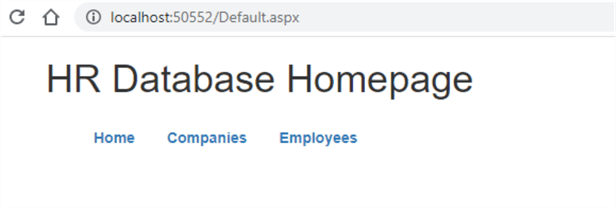 web app home page