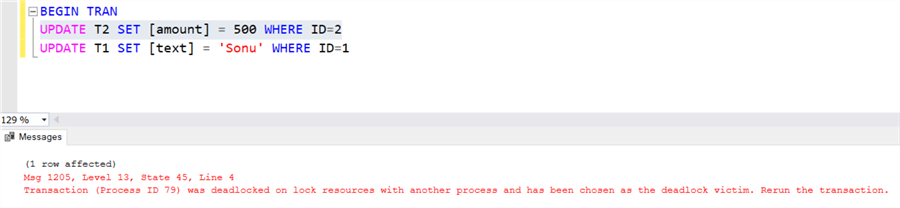 error message