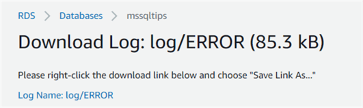 Download log