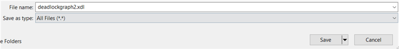 save XML file to view deadlock graph