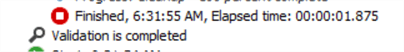 First package validation time