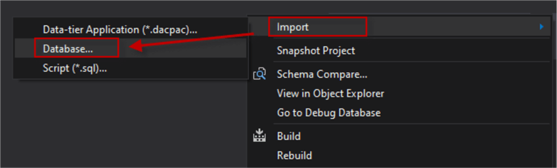 Database Projects in Visual Studio Solution