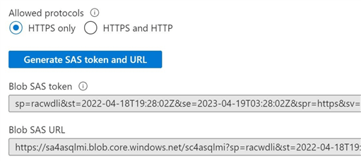 Enable Auditing - Azure SQL MI - Save token for later.