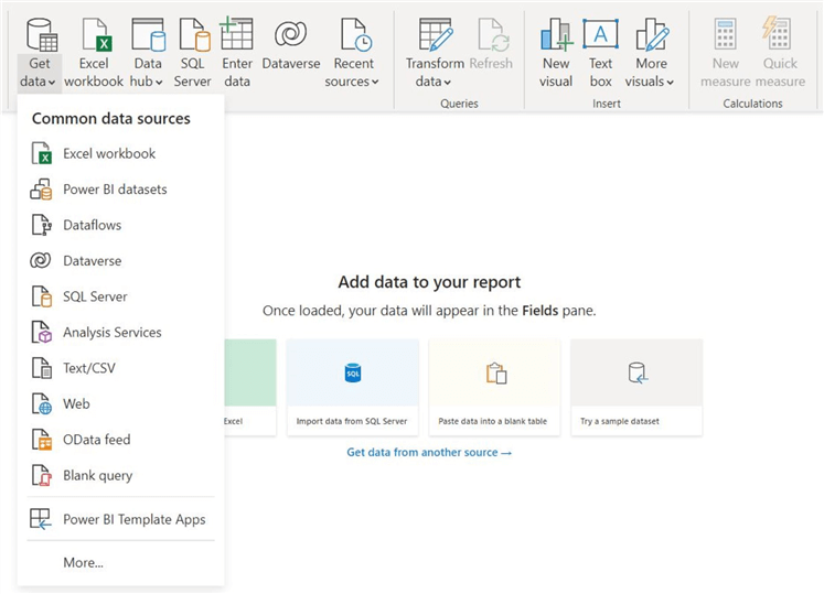 Get Power BI source
