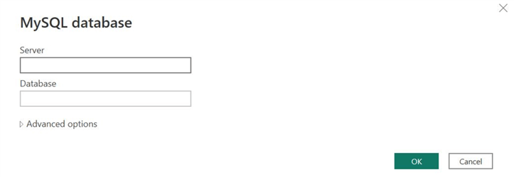 Enter Credential for My SQL source