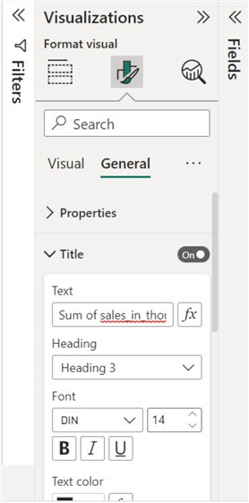 Changing the heading of plot