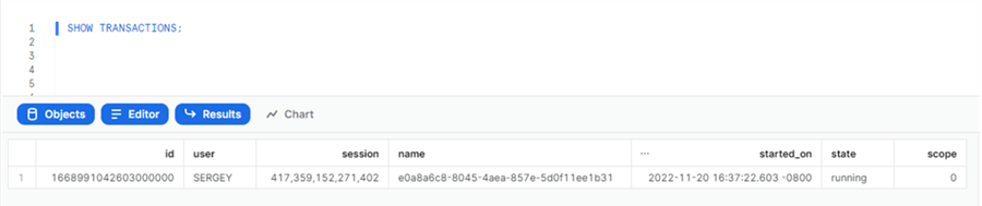 snowflake transactions
