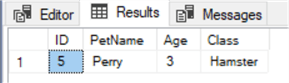 query results