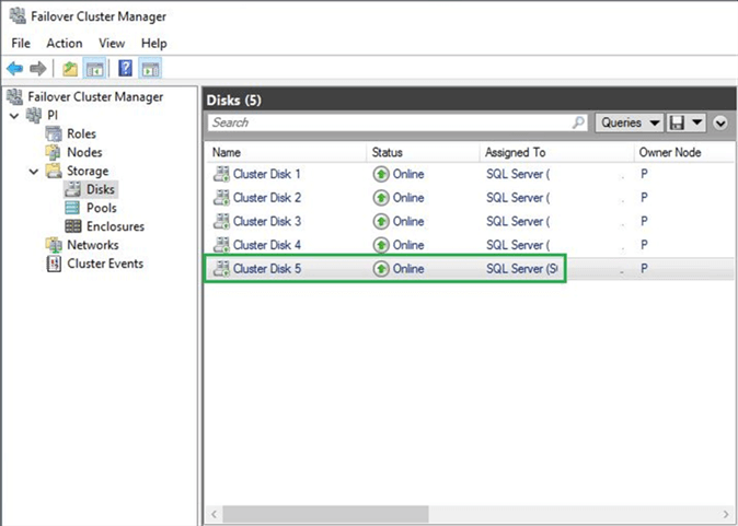 Add disk to WSFC