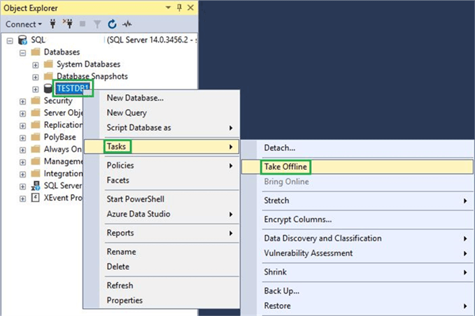 Make SQL database Offline
