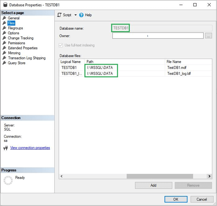 new data file path