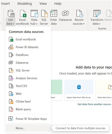 Get Data Power BI