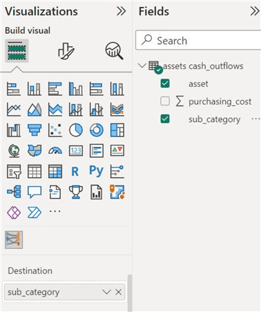 Selecting fields for plot