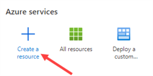 create a new resource in Azure