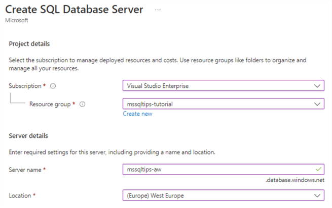 configure sql server