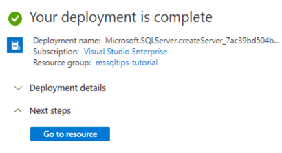 deployment is complete