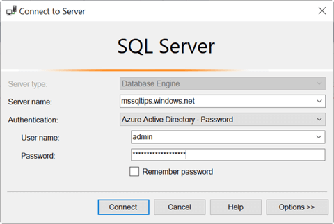 Azure Active Directory Password