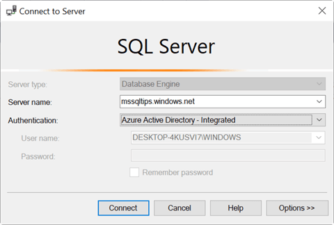 Azure Active Directory - Integrated
