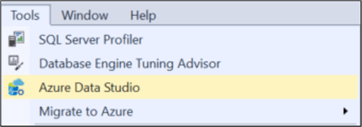 Azure Data Studio via SSMS