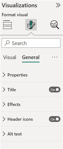 General formatting options