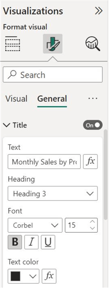 Title customization options