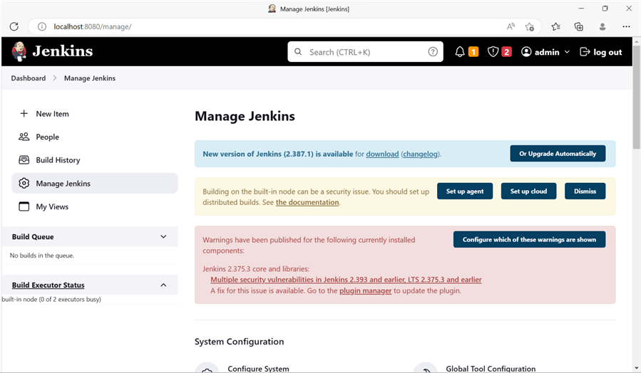 manage jenkins