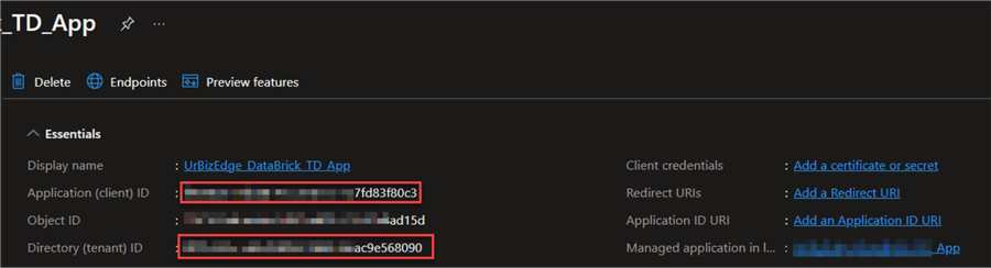 Application and Directory IDs