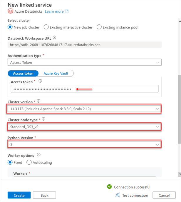 New linked service