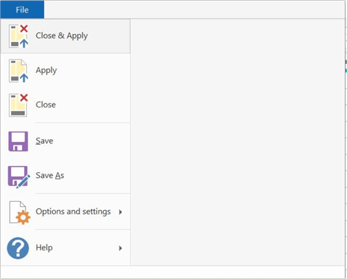Exiting from power query editor