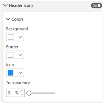 Header icons
