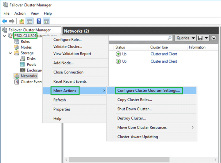 Configure Cluster Quorum