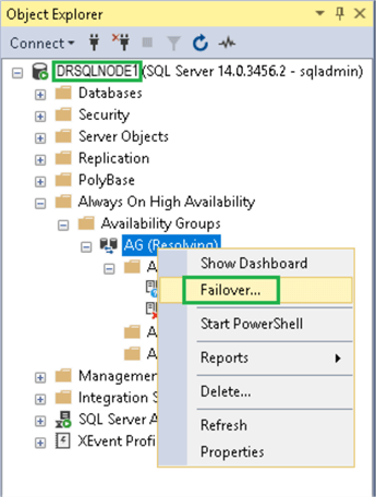 SQL Server Studio management