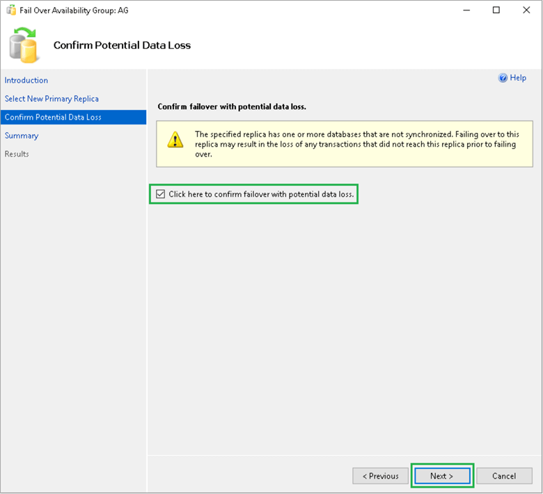 AG failover to DR