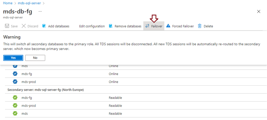 Trigger failover