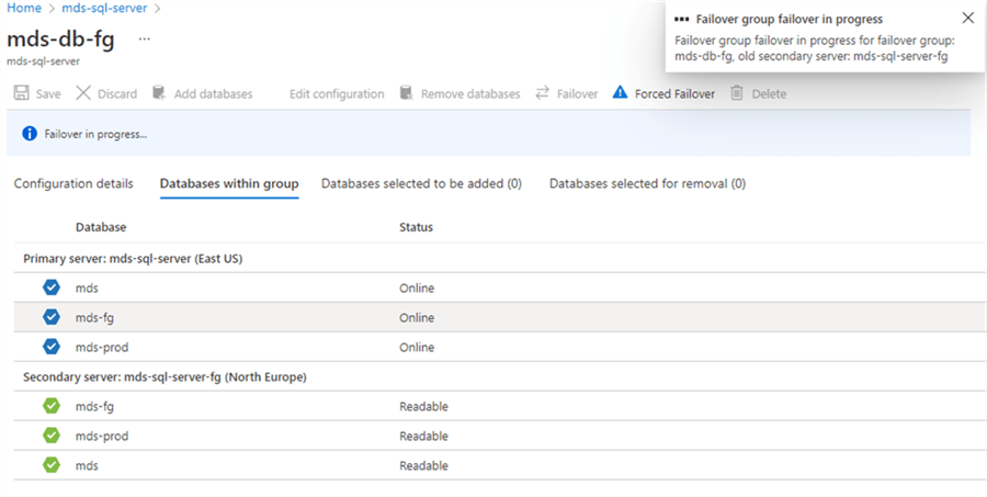 test failover