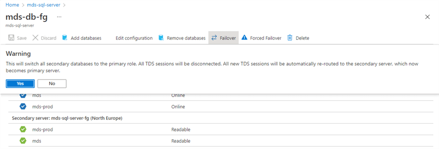 Test failover