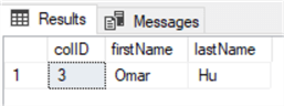 any row where the last name ends with a U and starts with any character