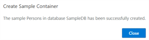 sample db installation in wizard