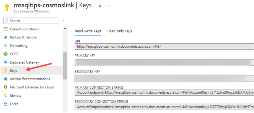 primary key in the portal