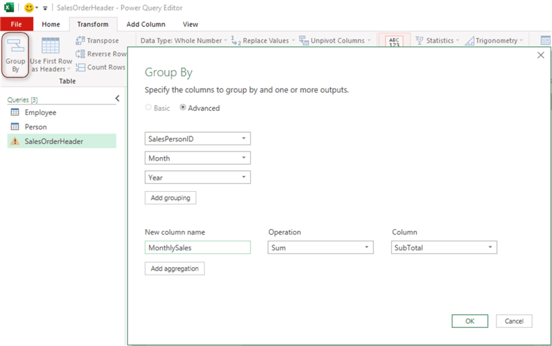 aggregate functions