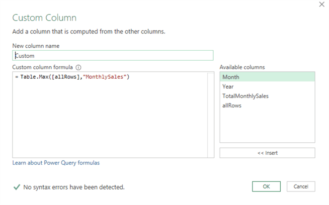 create custom column