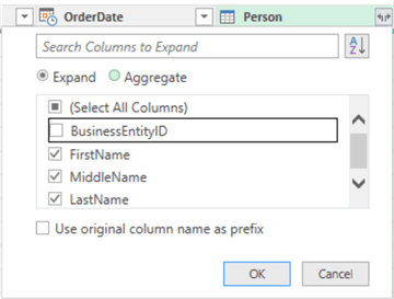 expand a table column