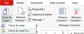 load data to excel