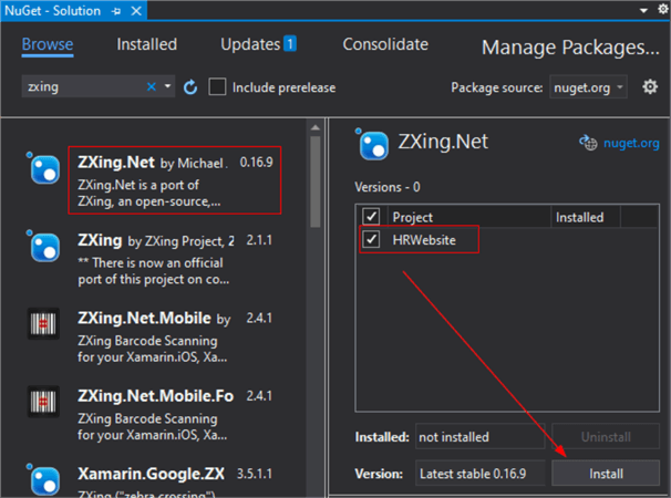 nuget package manager