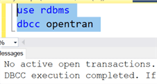 no open transactions