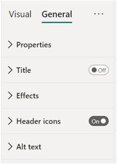 General formatting options