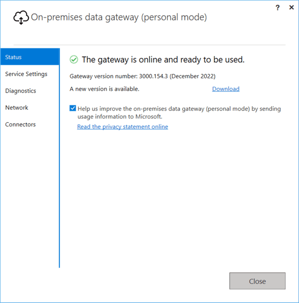 Gateway is online