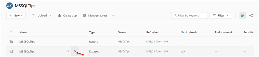 Workspace Datasets Settings